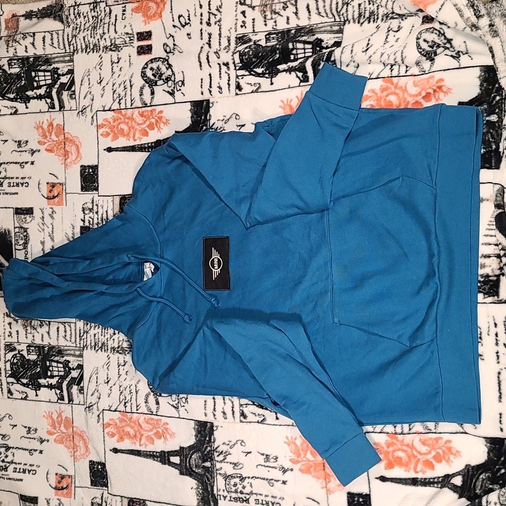 NWOT Mini Cooper Women's L Teal Logo Hoodie